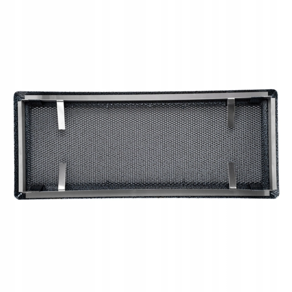KRATKA WENTYLACYJNA KOMINKOWA KOMINOWA 16x45 cm METALOWA MALOWANA SREBRNA