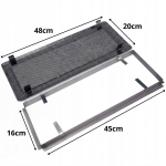 KRATKA WENTYLACYJNA KOMINKOWA KOMINOWA 16x45 cm METALOWA MALOWANA SREBRNA