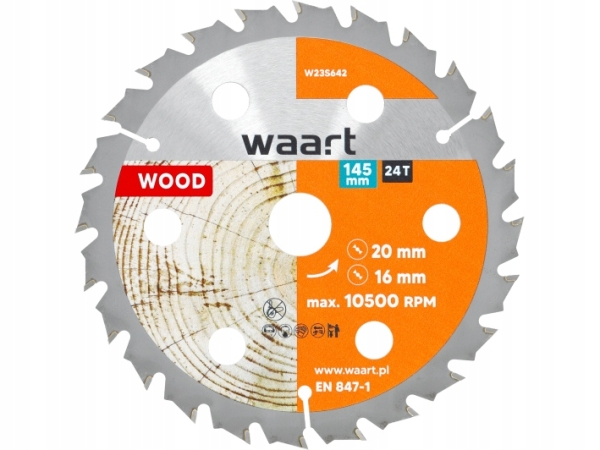 TARCZA TNĄCA DO PILARKI WIDIOWA 145X20 MM 24T ZĘBÓW WIDIOWYCH DO DREWNA