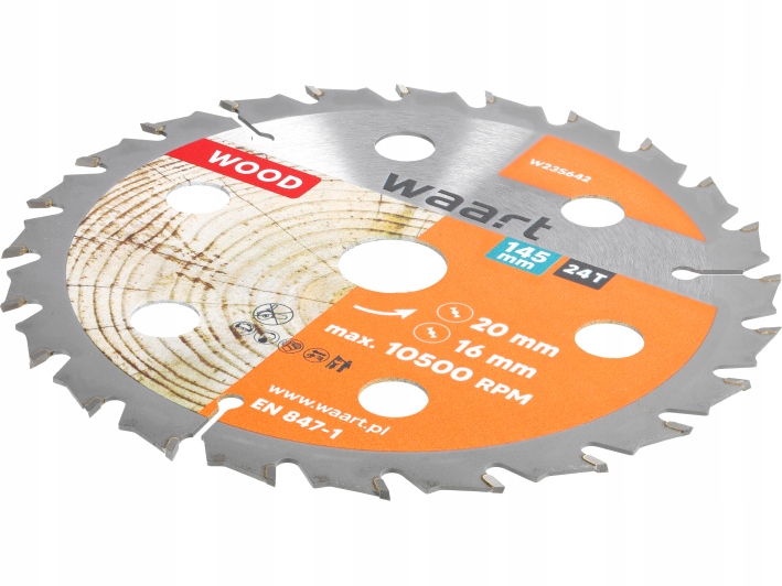 TARCZA TNĄCA DO PILARKI WIDIOWA 145X20 MM 24T ZĘBÓW WIDIOWYCH DO DREWNA