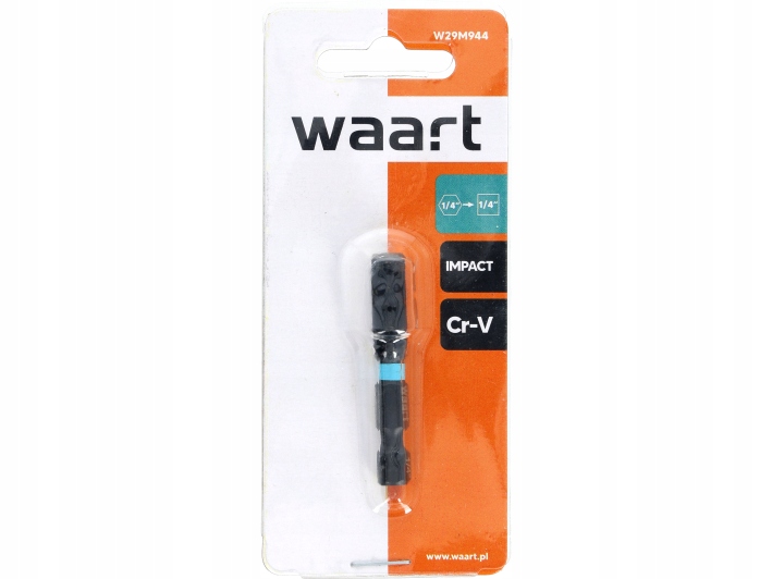 ADAPTER UDAROWY 1/4'' HEX NA 1/4'' KWADRAT DO WKRĘTAREK WIERTAREK