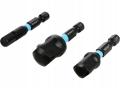ZESTAW ADAPTERÓW UDAROWYCH 1/4",3/8",1/2" DO WIERTAREK WKRĘTAREK 3 SZTUKI