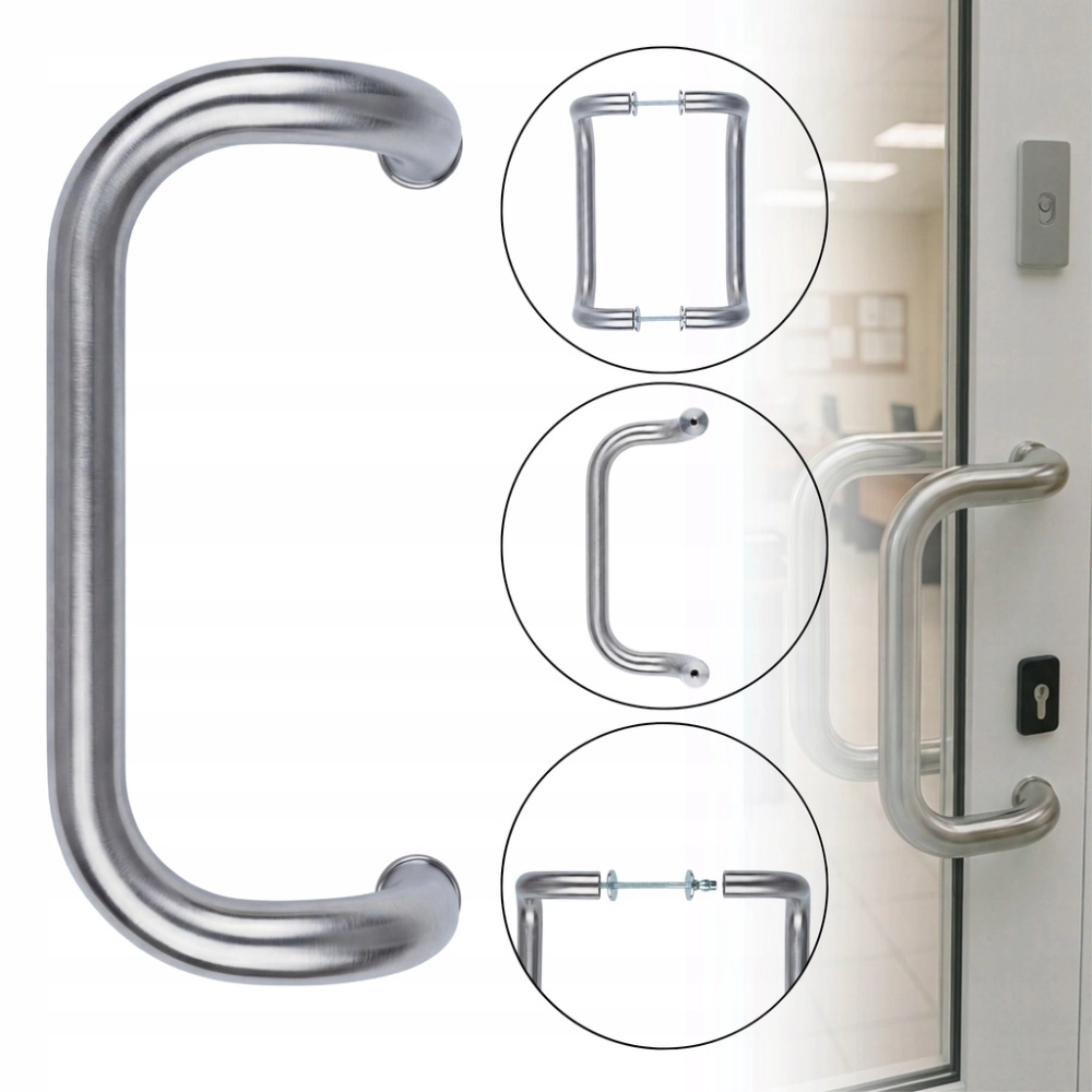 POCHWYT UCHWYT DO DRZWI DRZWIOWY ANTABA INOX RĄCZKA 25 x 300 KOMPLET