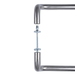 POCHWYT UCHWYT DO DRZWI DRZWIOWY ANTABA INOX RĄCZKA 32 x 350 KOMPLET