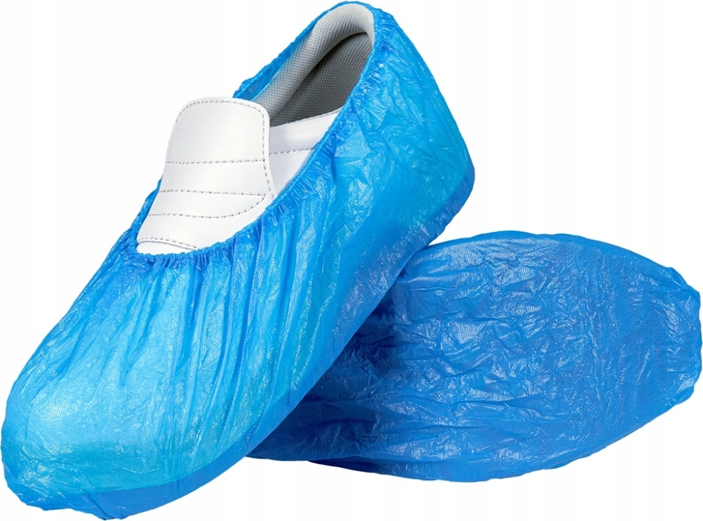 OCHRANIACZE NA BUTY 36 x 15 cm WODOODPORNE POKROWCE Z FOLI FOLIOWE 100 SZT