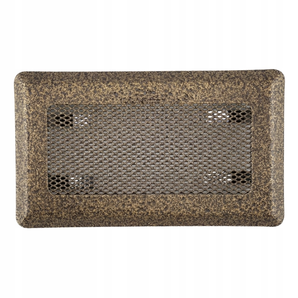 KRATKA WENTYLACYJNA KOMINKOWA KOMINOWA 10x20 cm METALOWA MALOWANA ZŁOTA