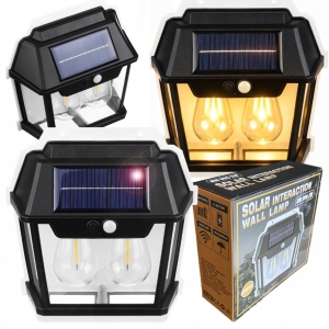 Doppelte LED-Solar-Gartenfassaden-Wandleuchte mit Bewegungsmelder