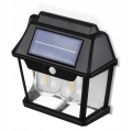 LAMPA SOLARNA LED PODWÓJNA KINKIET OGRODOWY ELEWACYJNY Z CZUJNIKIEM RUCHU