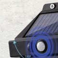 LAMPA SOLARNA LED PODWÓJNA KINKIET OGRODOWY ELEWACYJNY Z CZUJNIKIEM RUCHU