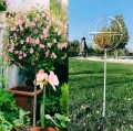 PERGOLA OGRODOWA TARASOWA METALOWA PODPORA PNĄCZY RÓŻ KWIATÓW 50X10CM BIAŁA
