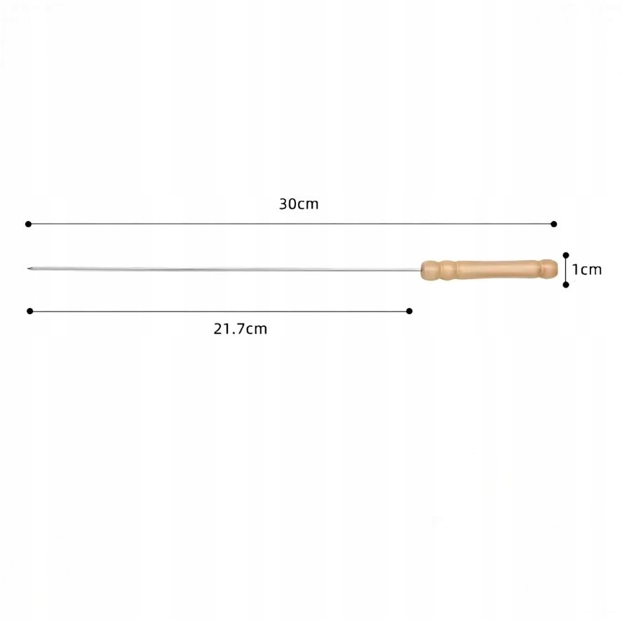 SZPIKULCE PATYKI DO SZASZŁYKÓW SZPIKULEC DO GRILLA METALOWE 10SZT 30CM