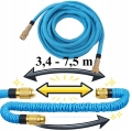 WĄŻ OGRODOWY ELASTYCZNY ROZCIĄGLIWY 3,4-7,5M ZŁĄCZKI 1/2 3/4 PREMIUM MOCNY