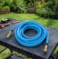 WĄŻ OGRODOWY ELASTYCZNY ROZCIĄGLIWY 3,4-7,5M ZŁĄCZKI 1/2 3/4 PREMIUM MOCNY