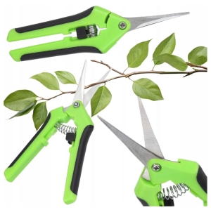 Gerade, scharfe Gartenschere für Gartenpflanzen, Gartenschere mit Federmechanismus