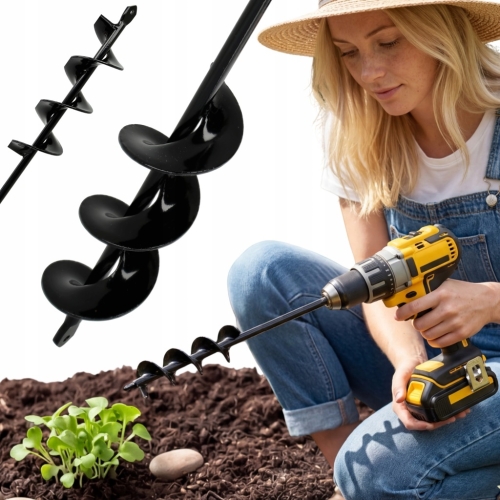 ŚWIDER OGRODOWY DO ZIEMI OTWORNICA 40x450mm DO SADZONEK CEBULEK SŁUPKÓW HEX