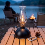 LAMPA NAFTOWA 20 cm LATARNIA DOMOWA OGRODOWA LAMPKA PODSTAWA METALOWA