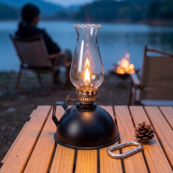 LAMPA NAFTOWA 20 cm LATARNIA DOMOWA OGRODOWA LAMPKA PODSTAWA METALOWA