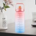 BUTELKA MOTYWACYJNA BIDON NA WODĘ 2000ML 2L ZE SŁOMKĄ Z UCHWYTEM MIARKĄ