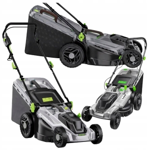 LEICHTER UND LEISTUNGSSTARKER ELEKTRISCHER RASENMÄHER FÜR GRASMÄHEN, GROSSER FANGKORB (50 l), 2400 W, 43 cm Schnittbreite