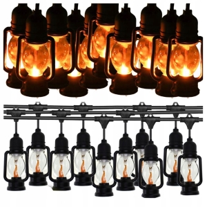 Lichterkette, dekorative LED-Lampen, 10 Stück, Gartenlaternen, 10 cm, 5 m