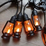 GIRLANDA ŚWIETLANA LAMPKI DEKORACYJNE LED 10SZT LATARENKI OGRODOWE 10CM 5M