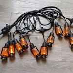 GIRLANDA ŚWIETLANA LAMPKI DEKORACYJNE LED 10SZT LATARENKI OGRODOWE 10CM 5M