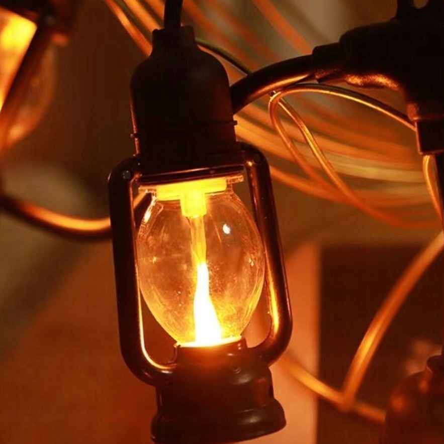 GIRLANDA ŚWIETLANA LAMPKI DEKORACYJNE LED 10SZT LATARENKI OGRODOWE 10CM 5M