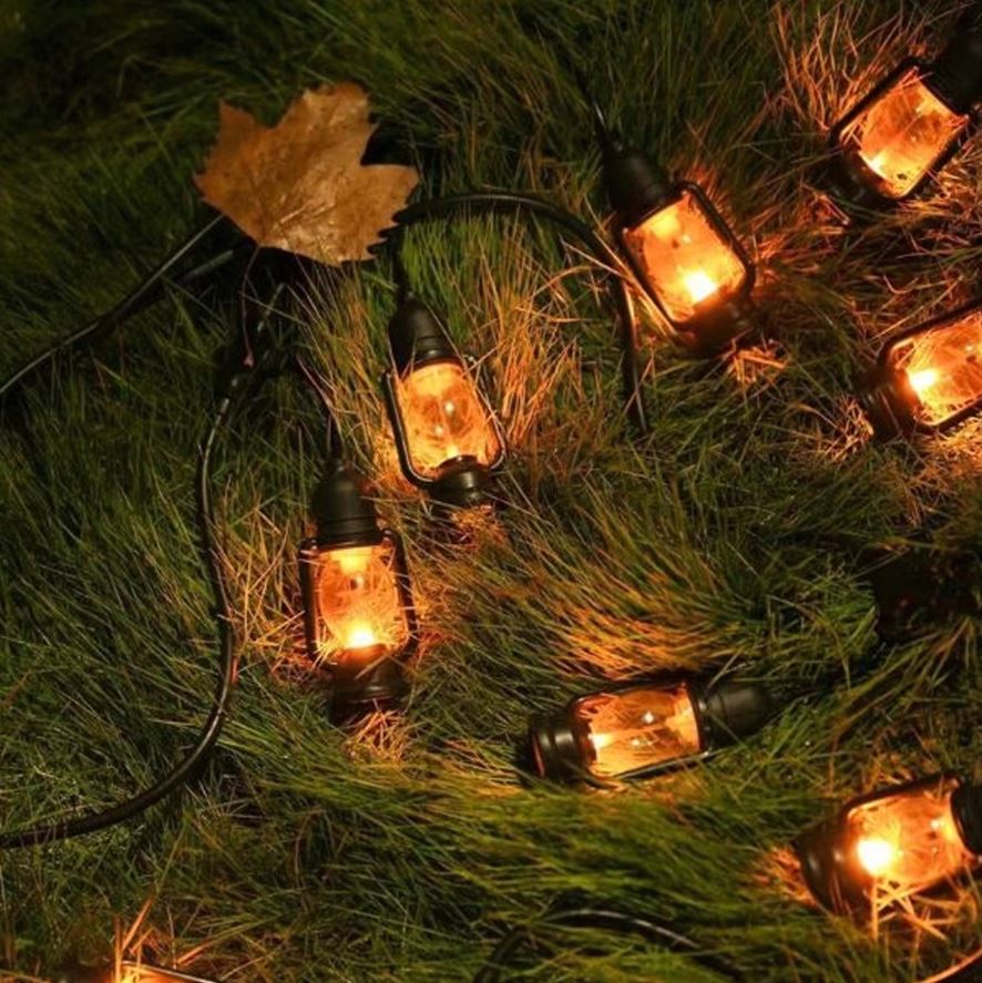 GIRLANDA ŚWIETLANA LAMPKI DEKORACYJNE LED 10SZT LATARENKI OGRODOWE 10CM 5M