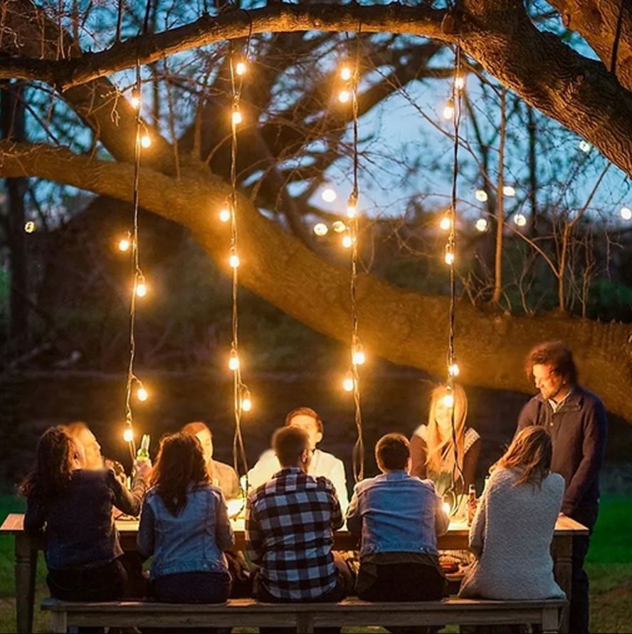 GIRLANDA ŚWIETLANA LAMPKI DEKORACYJNE LED 10SZT LATARENKI OGRODOWE 10CM 5M