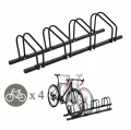 STOJAK NA 4 ROWERY ROWEROWY UCHWYT CZARNY STALOWY DUŻY SOLIDNY 100X32,5X26