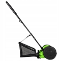 KOSIARKA RĘCZNA BĘBNOWA MECHANICZNA WRZECIONOWA PCHANA Z KOSZEM 16" 40 cm