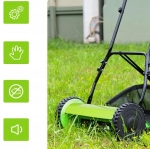 KOSIARKA RĘCZNA BĘBNOWA MECHANICZNA WRZECIONOWA PCHANA Z KOSZEM 16" 40 cm