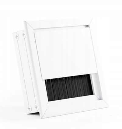 PRZEPUST KABLA ALUMINIOWY 80x80 mm SZCZOTKA MASKUJĄCA PRZELOTKA BIAŁY