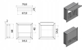 PRZEPUST KABLA ALUMINIOWY 80x80 mm SZCZOTKA MASKUJĄCA PRZELOTKA BIAŁY