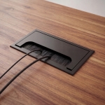 PRZEPUST KABLA KABLI ALU 80x160 mm SZCZOTKA MASKUJĄCA PRZELOTKA CZARNY