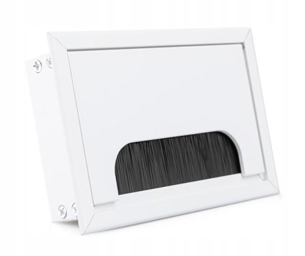 PRZEPUST KABLA KABLI ALU 80x120 mm SZCZOTKA MASKUJĄCA PRZELOTKA BIAŁY