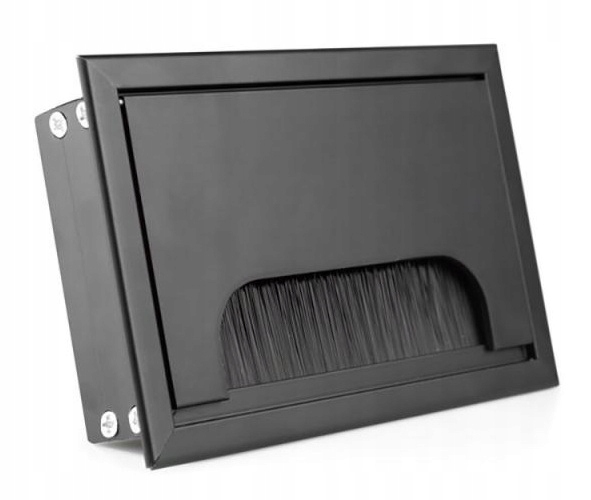 PRZEPUST KABLA KABLI ALU 80x120 mm SZCZOTKA MASKUJĄCA PRZELOTKA CZARNY