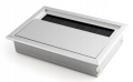 PRZEPUST KABLA ALUMINIOWY 80x120 mm SZCZOTKA MASKUJĄCA PRZELOTKA CHROM MAT