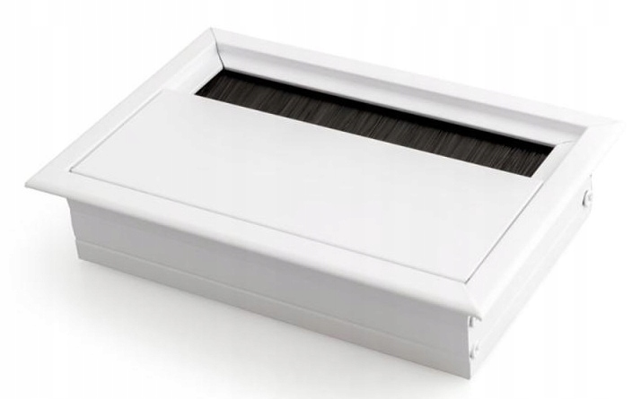 PRZEPUST KABLA ALUMINIOWY 80x120 mm SZCZOTKA MASKUJĄCA PRZELOTKA BIAŁY