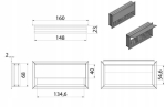 PRZEPUST KABLA ALUMINIOWY 80x160 mm SZCZOTKA MASKUJĄCA PRZELOTKA BIAŁA