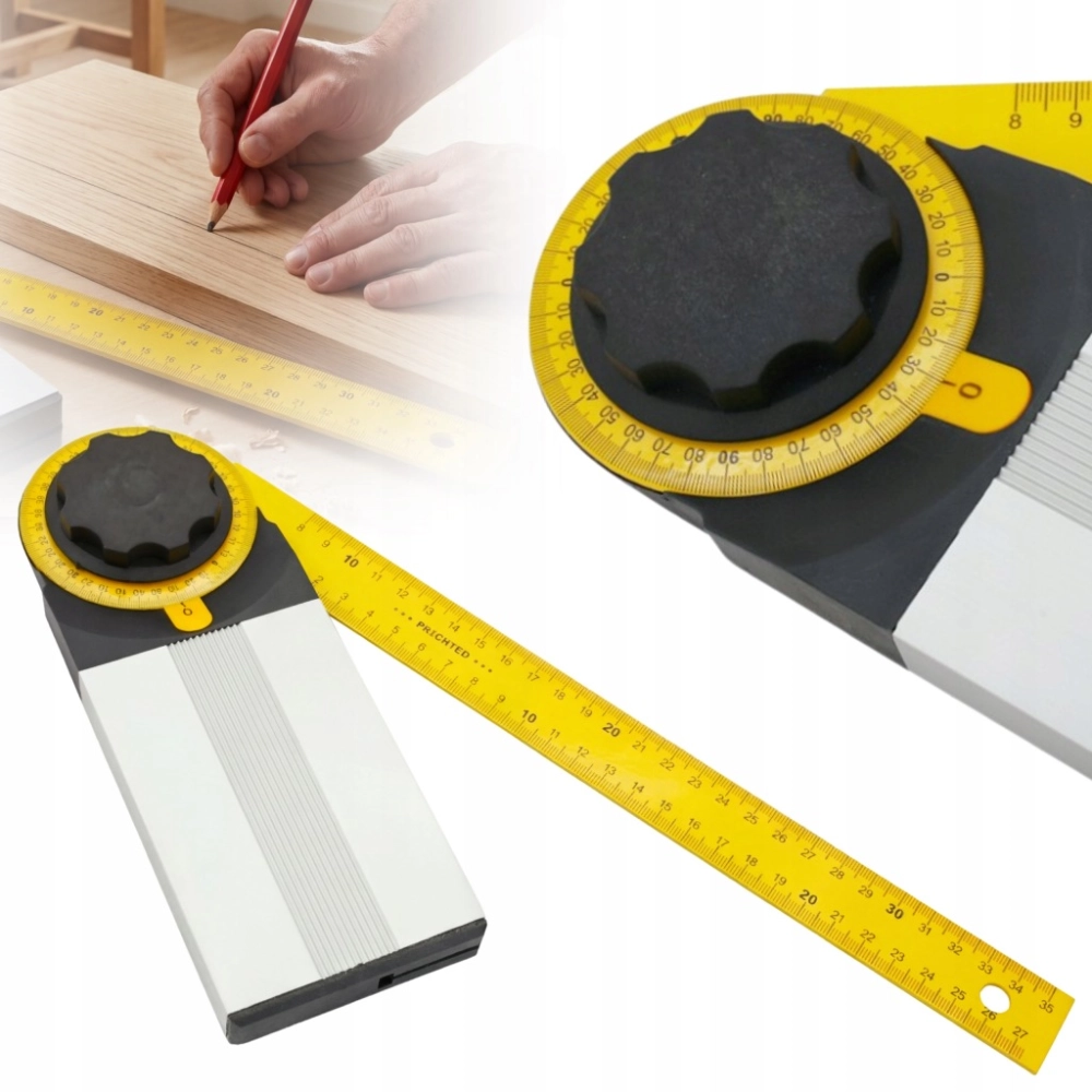 KĄTOWNIK NASTAWNY 350 mm KĄTOMIERZ REGULOWANY STOLARSKI ALUMINIOWY