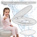 DESKA SEDESOWA WC UNIWERSALNA BIAŁA WOLNOOPADAJĄCA NAKŁADKA DLA DZIECI