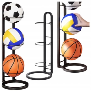 BALLSTÄNDER, KORB FÜR 3 BÄLLE, ABSTELLE, ORGANIZER ZUR AUFBEWAHRUNG VON BÄLLEN, METALL