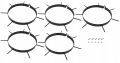 KOLCE DO WALCA OGRODOWEGO 5 szt KOMPLET KOLEC 32 cm