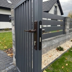 ZESTAW NATI DO FURTEK OGRODZEŃ KLAMKA 90 BRĄZOWA ZAMEK 90/22 WKŁADKA 30/30