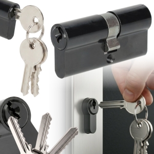 Türzylinder 30/30 für A2 Smart Lock, schwarz, 3 Schlüssel, doppelseitig