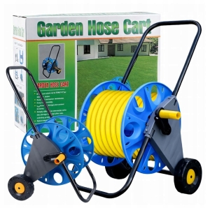 Gartenschlauchwagen mit Ständer und Trommel, 60 m, für Gartenwerkstatt, leicht