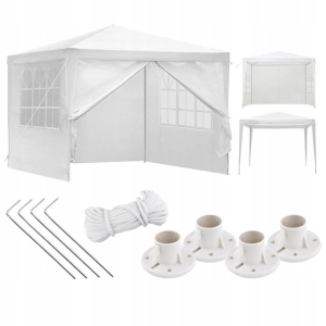 Gartenzeltdach, Gewerbepavillon, 3x3 m, weiß