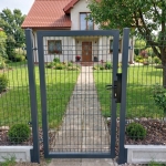 ZESTAW NATI CZARNY DO FURTKI BRAMY KLAMKA 90 ZAMEK 90/22 WKŁADKA OPÓR