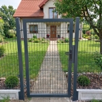 ZESTAW NATI DO FURTKI OGRODZENIA KLAMKA GRAFIT 90 ZAMEK 90/22 WKŁADKA OPÓR